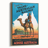 Vintage Trans-Australian Railway Poster – Classic Travel Art Print