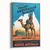 Vintage Trans-Australian Railway Poster – Classic Travel Art Print