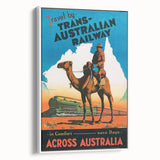 Vintage Trans-Australian Railway Poster – Classic Travel Art Print