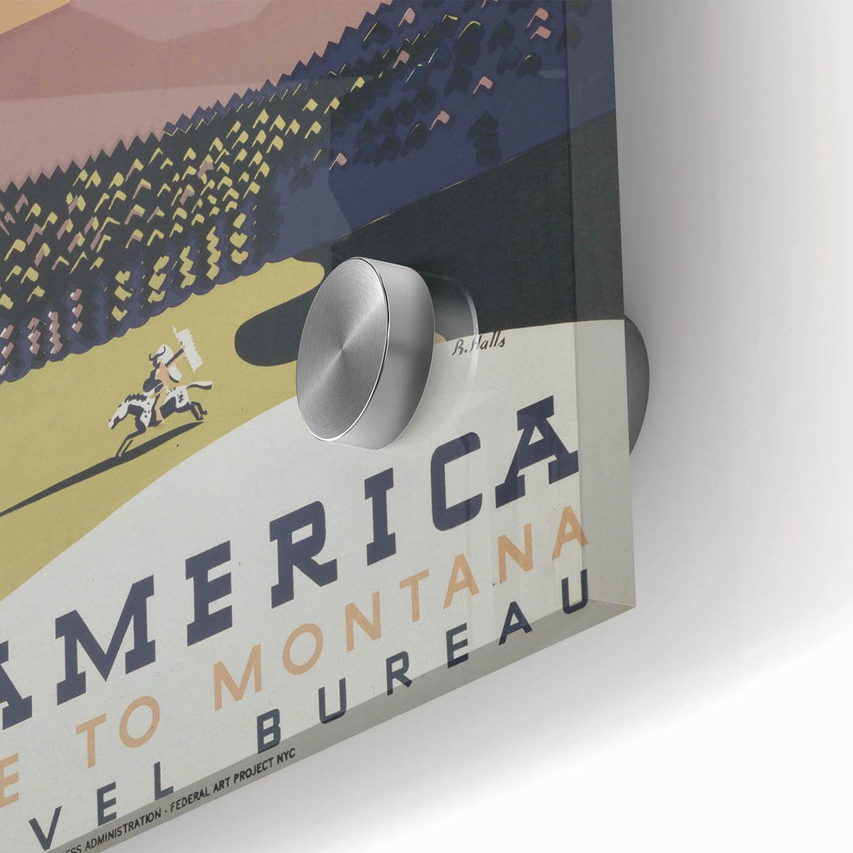 Vintage Montana Travel Poster – Classic Mountain Art Print