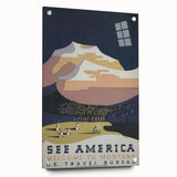 Vintage Montana Travel Poster – Classic Mountain Art Print