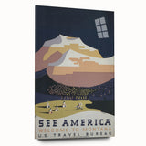 Vintage Montana Travel Poster – Classic Mountain Art Print