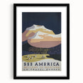 Vintage Montana Travel Poster – Classic Mountain Art Print
