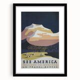 Vintage Montana Travel Poster – Classic Mountain Art Print