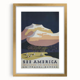Vintage Montana Travel Poster – Classic Mountain Art Print