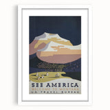Vintage Montana Travel Poster – Classic Mountain Art Print
