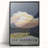Vintage Montana Travel Poster – Classic Mountain Art Print