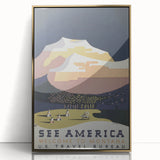Vintage Montana Travel Poster – Classic Mountain Art Print