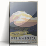 Vintage Montana Travel Poster – Classic Mountain Art Print