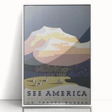 Vintage Montana Travel Poster – Classic Mountain Art Print