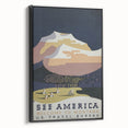 Vintage Montana Travel Poster – Classic Mountain Art Print