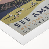 Vintage Montana Travel Poster – Classic Mountain Art Print