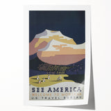 Vintage Montana Travel Poster – Classic Mountain Art Print