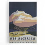 Vintage Montana Travel Poster – Classic Mountain Art Print