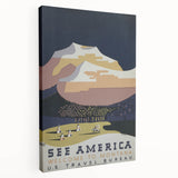 Vintage Montana Travel Poster – Classic Mountain Art Print