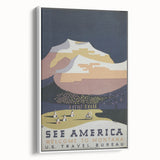 Vintage Montana Travel Poster – Classic Mountain Art Print