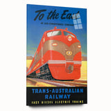 Vintage Trans-Australian Railway Poster – Classic Train Art Print