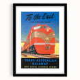Vintage Trans-Australian Railway Poster – Classic Train Art Print