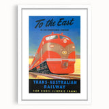 Vintage Trans-Australian Railway Poster – Classic Train Art Print