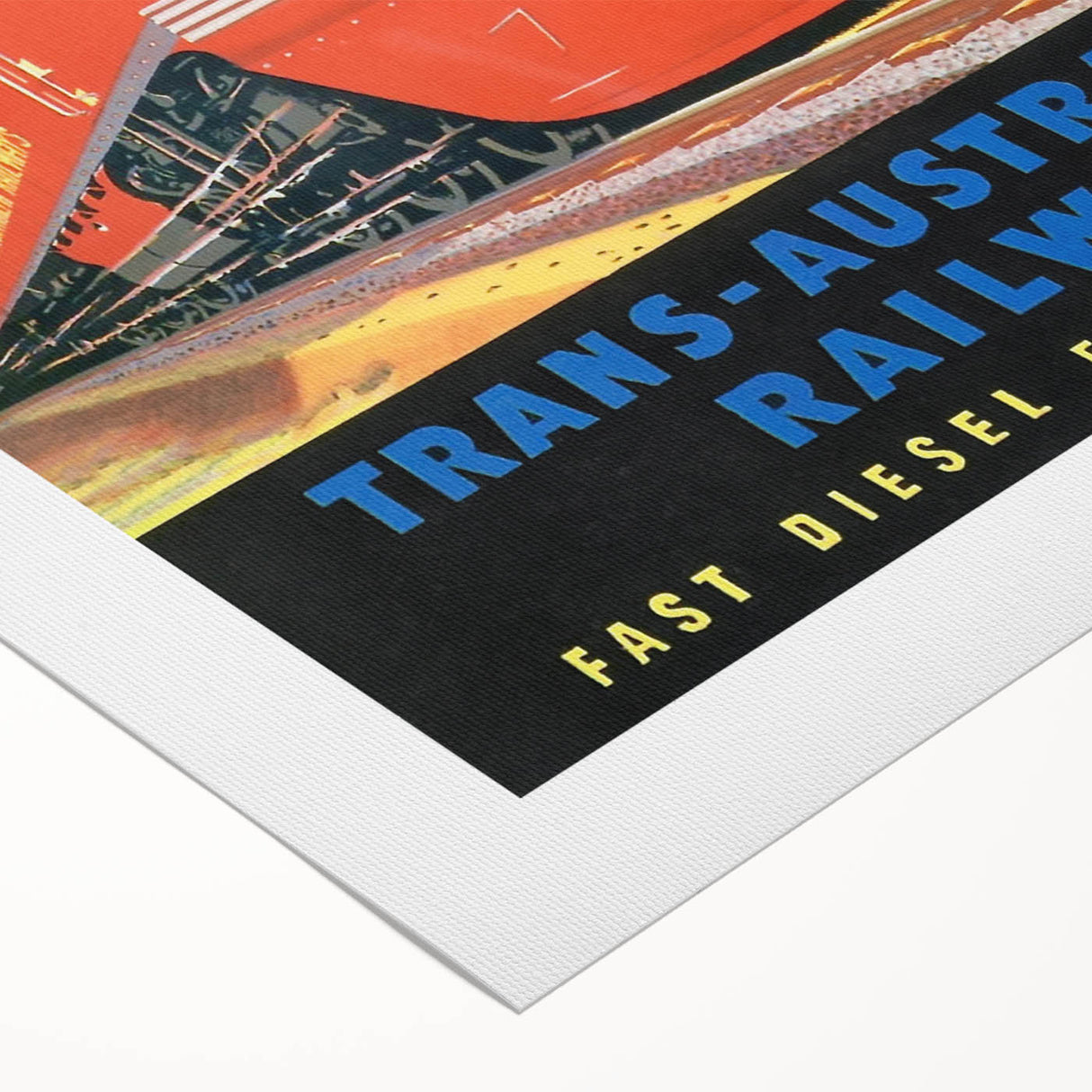 Vintage Trans-Australian Railway Poster – Classic Train Art Print