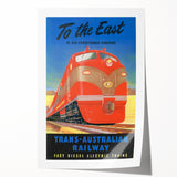 Vintage Trans-Australian Railway Poster – Classic Train Art Print