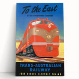Vintage Trans-Australian Railway Poster – Classic Train Art Print