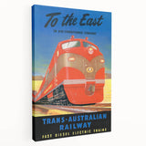 Vintage Trans-Australian Railway Poster – Classic Train Art Print