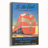 Vintage Trans-Australian Railway Poster – Classic Train Art Print