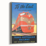 Vintage Trans-Australian Railway Poster – Classic Train Art Print