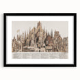 Vintage Architectural Travel Poster – World Landmarks Art Print