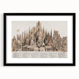 Vintage Architectural Travel Poster – World Landmarks Art Print