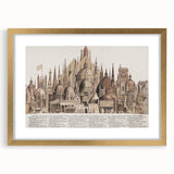 Vintage Architectural Travel Poster – World Landmarks Art Print