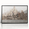 Vintage Architectural Travel Poster – World Landmarks Art Print