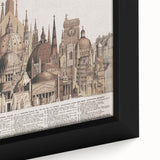Vintage Architectural Travel Poster – World Landmarks Art Print