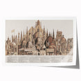 Vintage Architectural Travel Poster – World Landmarks Art Print