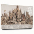 Vintage Architectural Travel Poster – World Landmarks Art Print