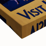 Vintage India Travel Poster – Moonlit Street Scene Art Print