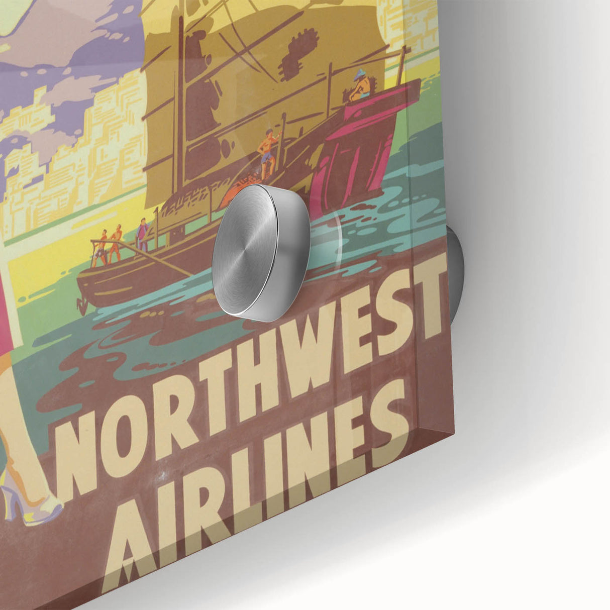 Vintage Hong Kong Travel Poster – Classic Airline Art Print