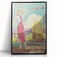 Vintage Hong Kong Travel Poster – Classic Airline Art Print