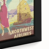 Vintage Hong Kong Travel Poster – Classic Airline Art Print