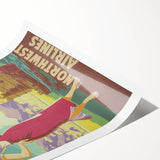 Vintage Hong Kong Travel Poster – Classic Airline Art Print