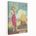 Vintage Hong Kong Travel Poster – Classic Airline Art Print