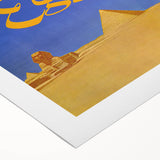 Vintage Egypt Travel Poster – Retro Camel and Pyramids Wall Art