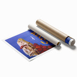 Vintage Egypt Travel Poster – Retro Camel and Pyramids Wall Art