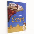 Vintage Egypt Travel Poster – Retro Camel and Pyramids Wall Art
