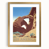Vintage See America Travel Poster – Retro National Park Art