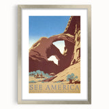 Vintage See America Travel Poster – Retro National Park Art