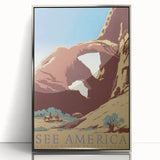 Vintage See America Travel Poster – Retro National Park Art
