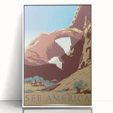 Vintage See America Travel Poster – Retro National Park Art