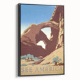 Vintage See America Travel Poster – Retro National Park Art